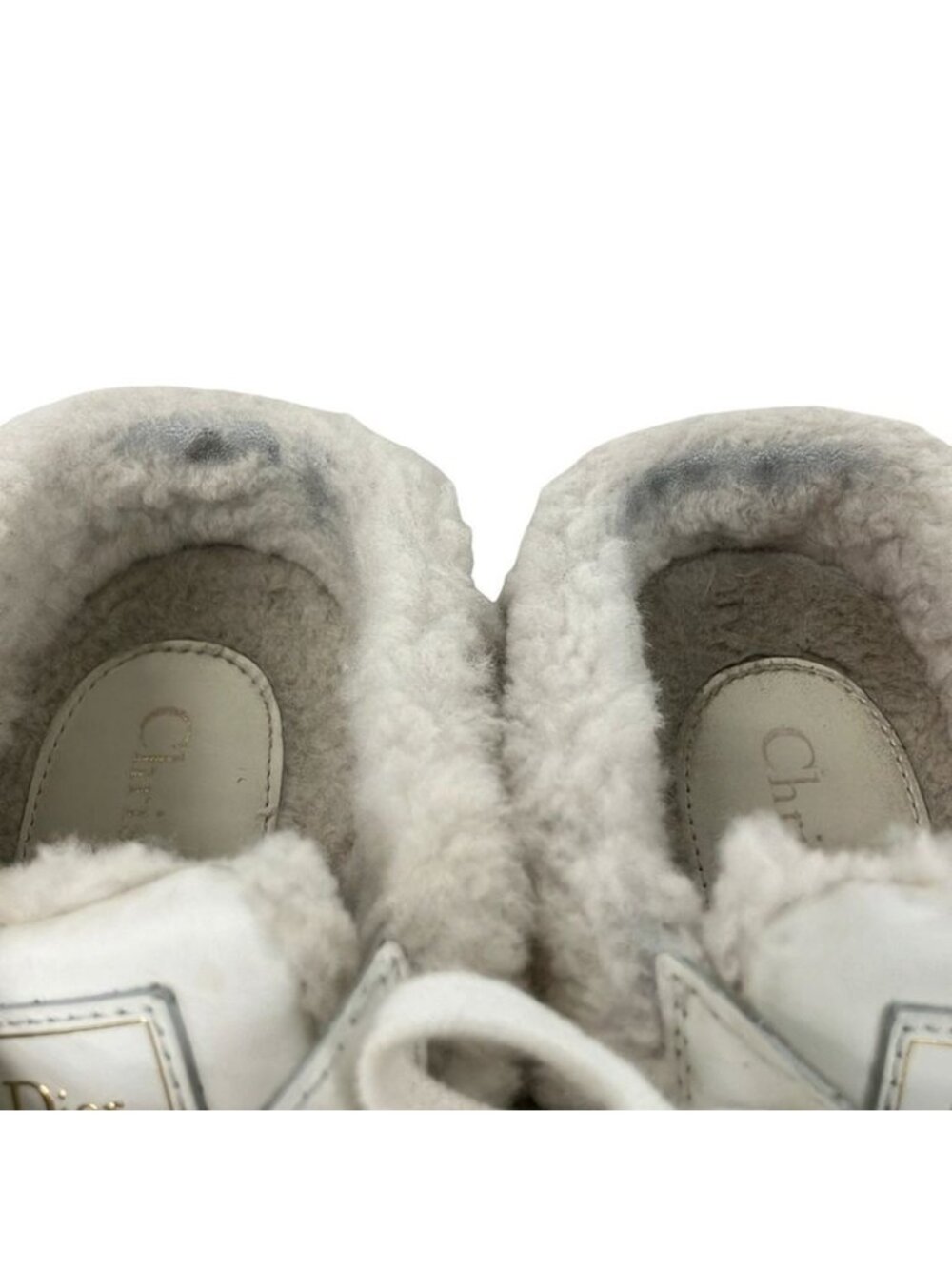 Dior Sneakers 37 White Light Gray Leather Lambskin - Picture 8 of 10